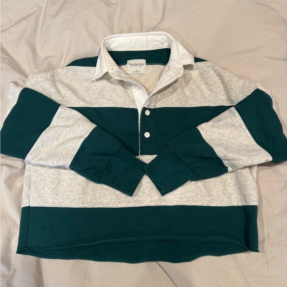 Abercrombie & Fitch Soft Collection Stripped Cropped Sweater